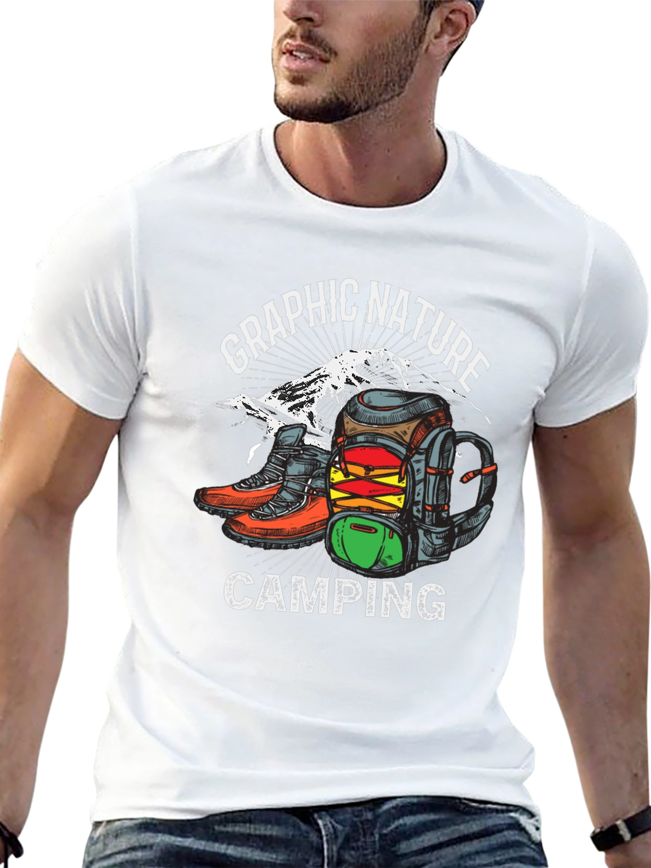 Graphic Nature Camping T-Shirt