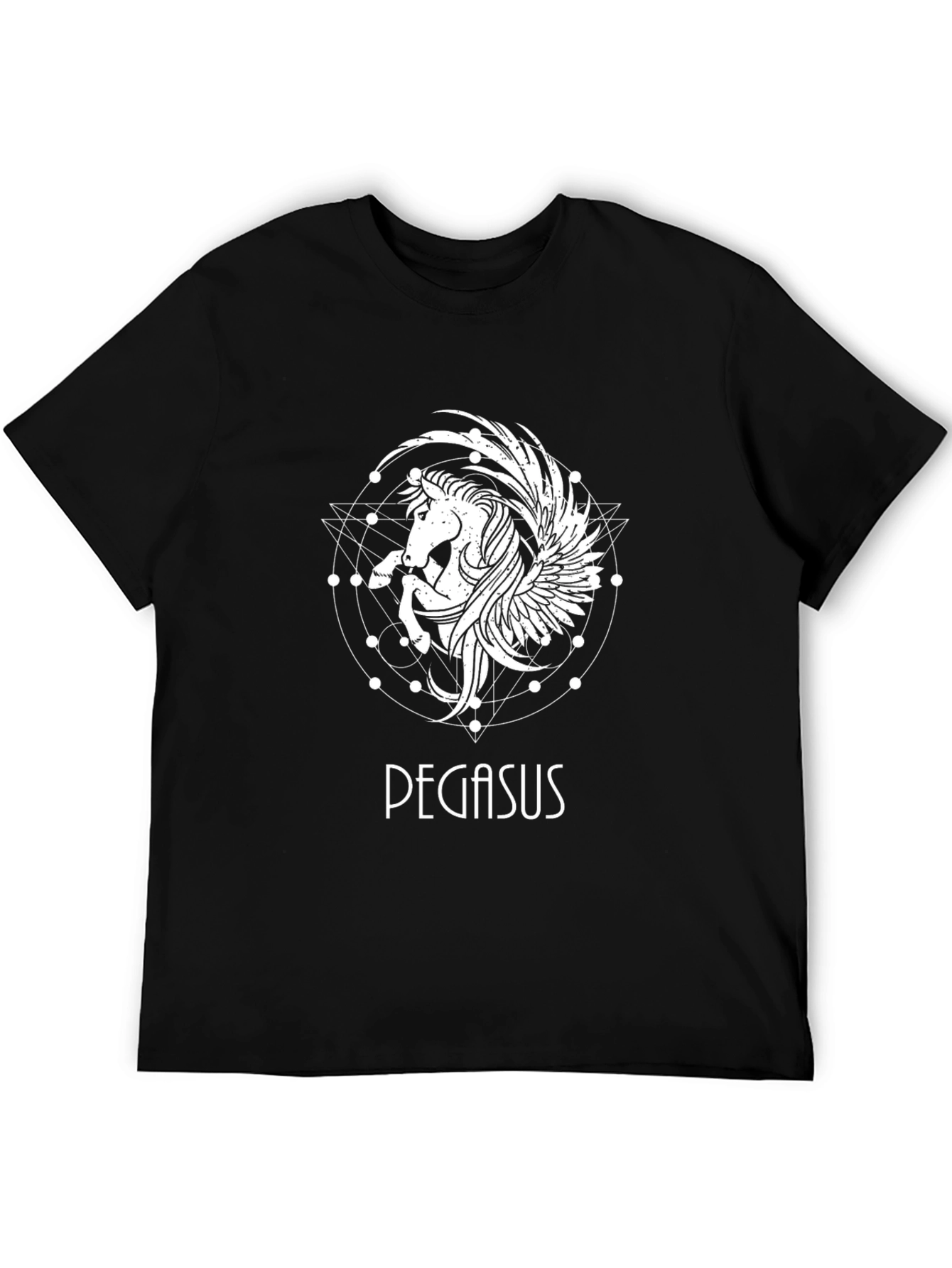 Pegasus Graphic Tee - Stylish Black T-Shirt