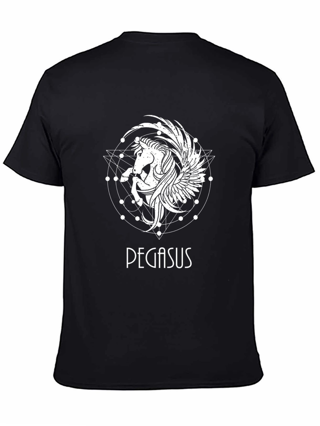 Pegasus Graphic Tee - Stylish Black T-Shirt