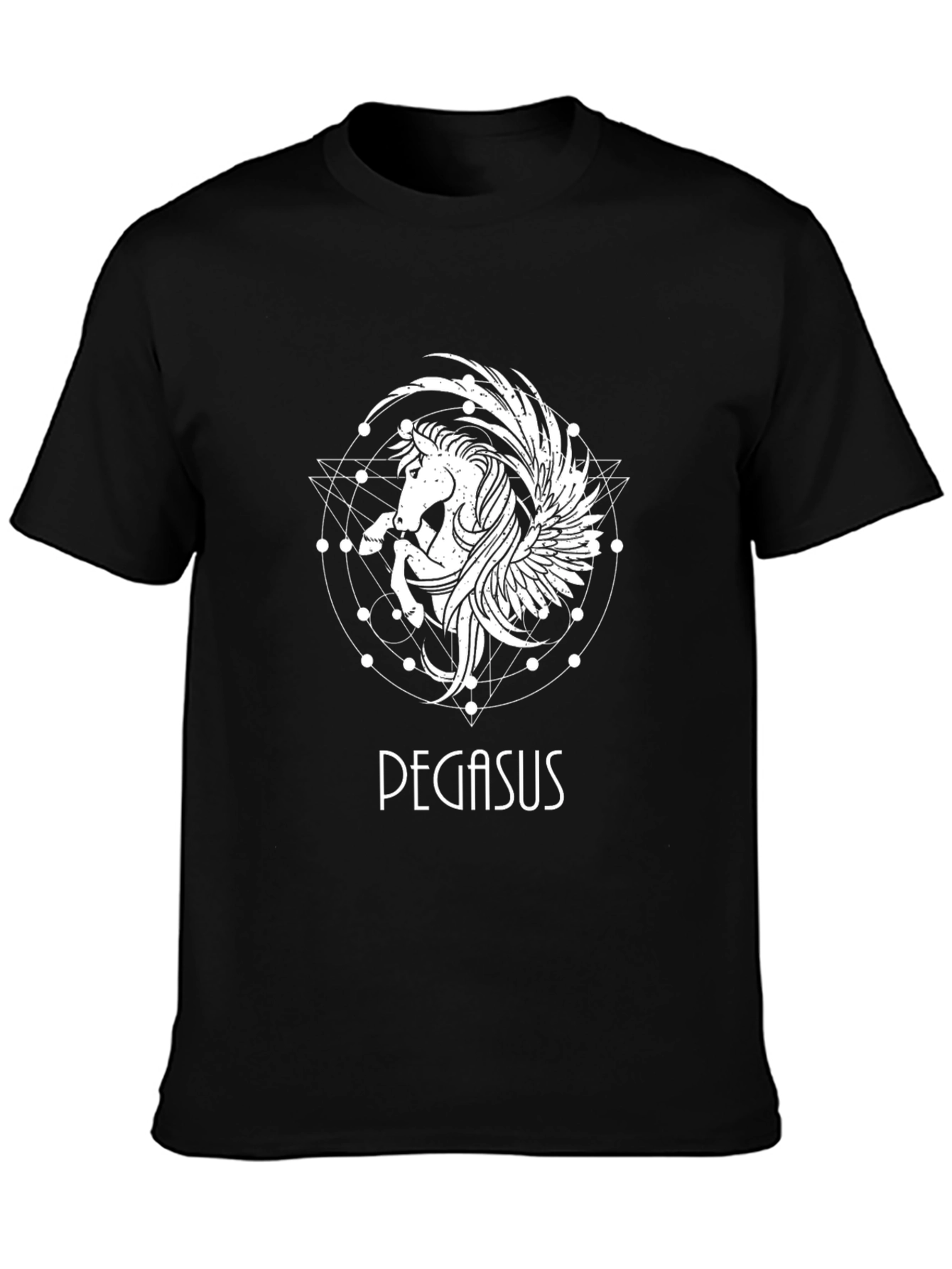 Pegasus Graphic Tee - Stylish Black T-Shirt