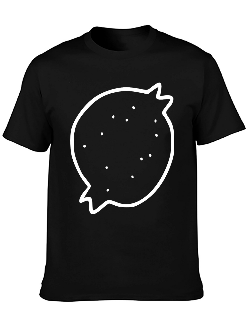 Pomegranate Graphic T-Shirt - Black Crew Neck