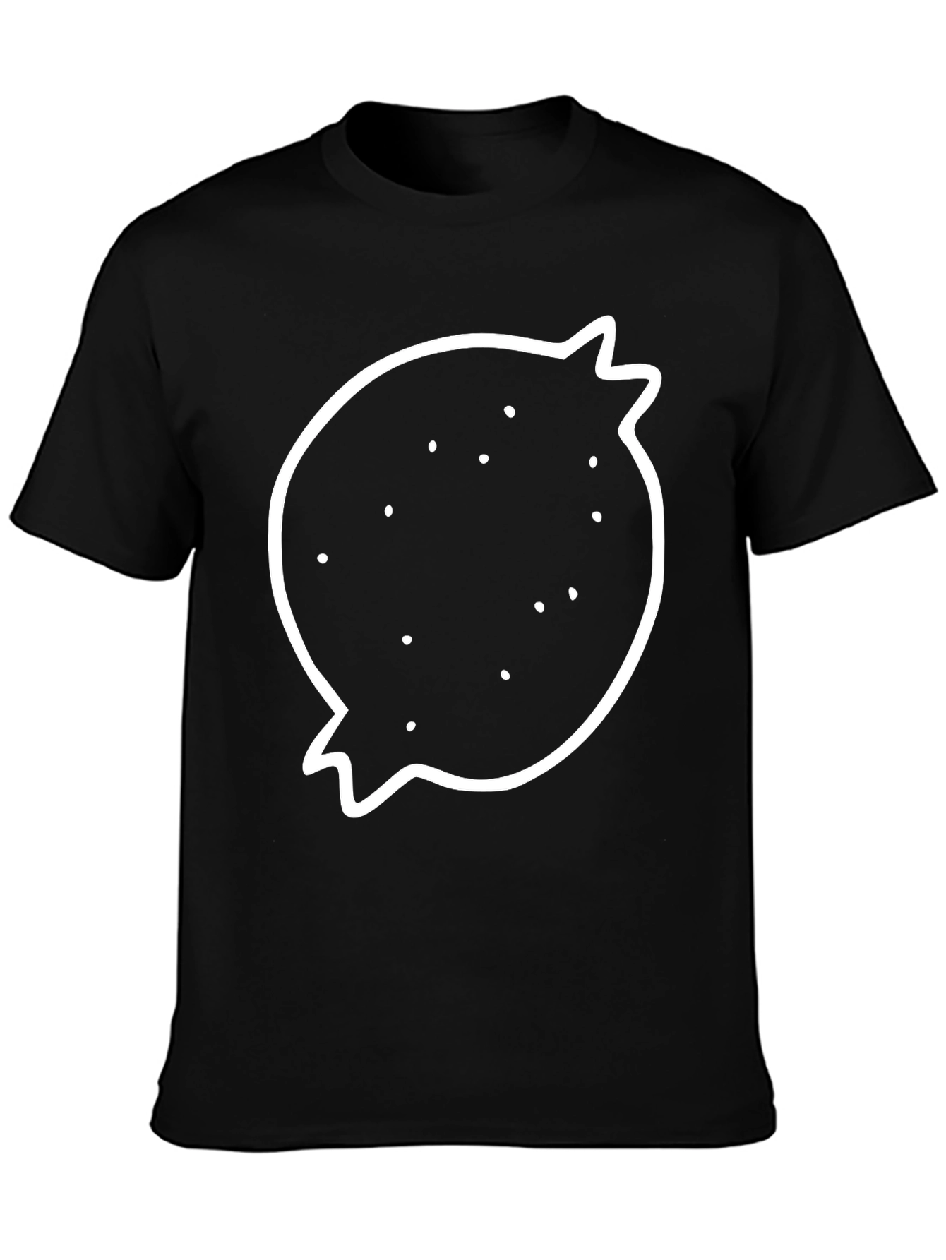 Pomegranate Graphic T-Shirt - Black Crew Neck