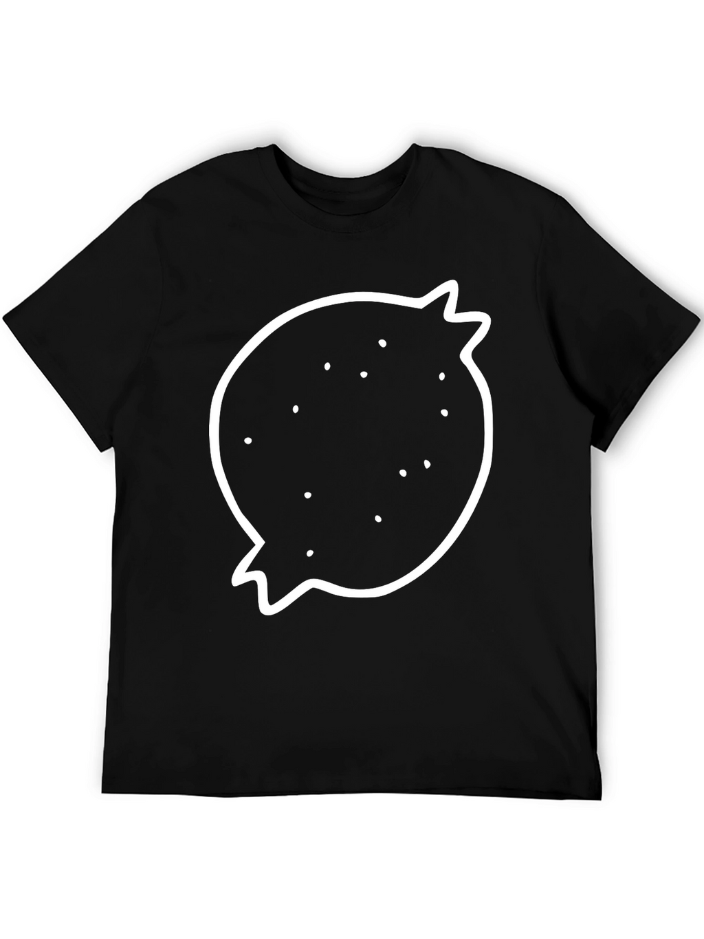 Pomegranate Graphic T-Shirt - Black Crew Neck