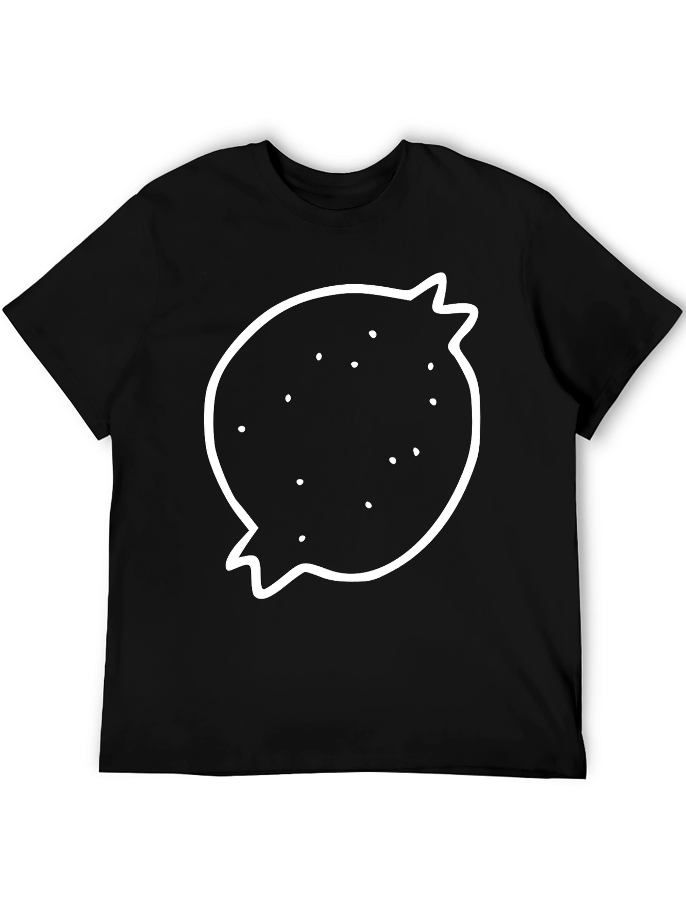 Pomegranate Graphic T-Shirt - Black Crew Neck