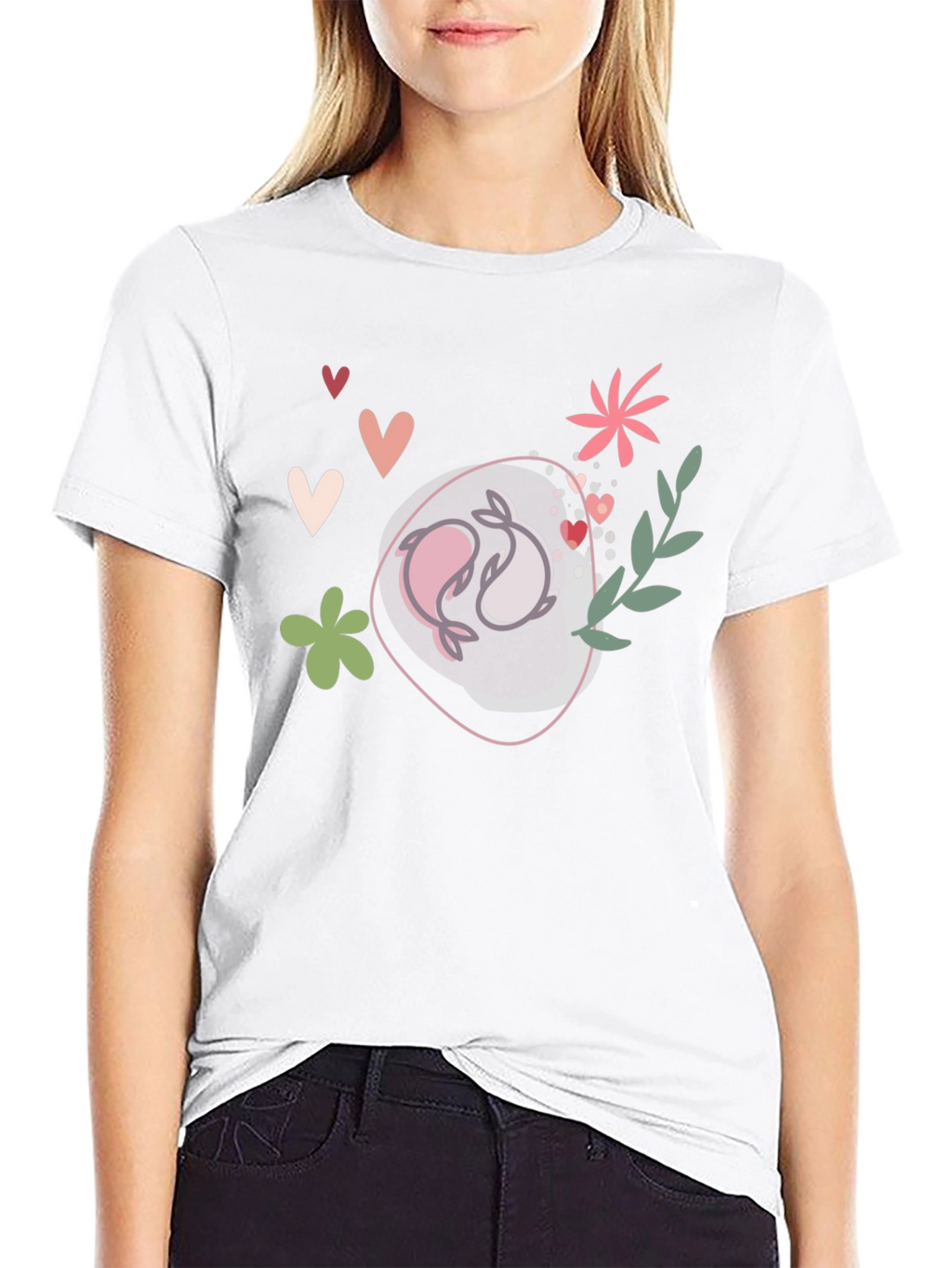 Yin Yang Dolphins Graphic Tee