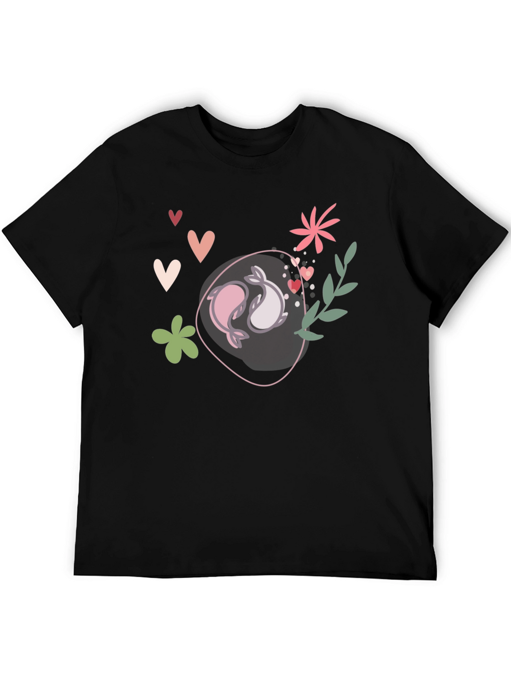 Yin Yang Dolphins Graphic Tee