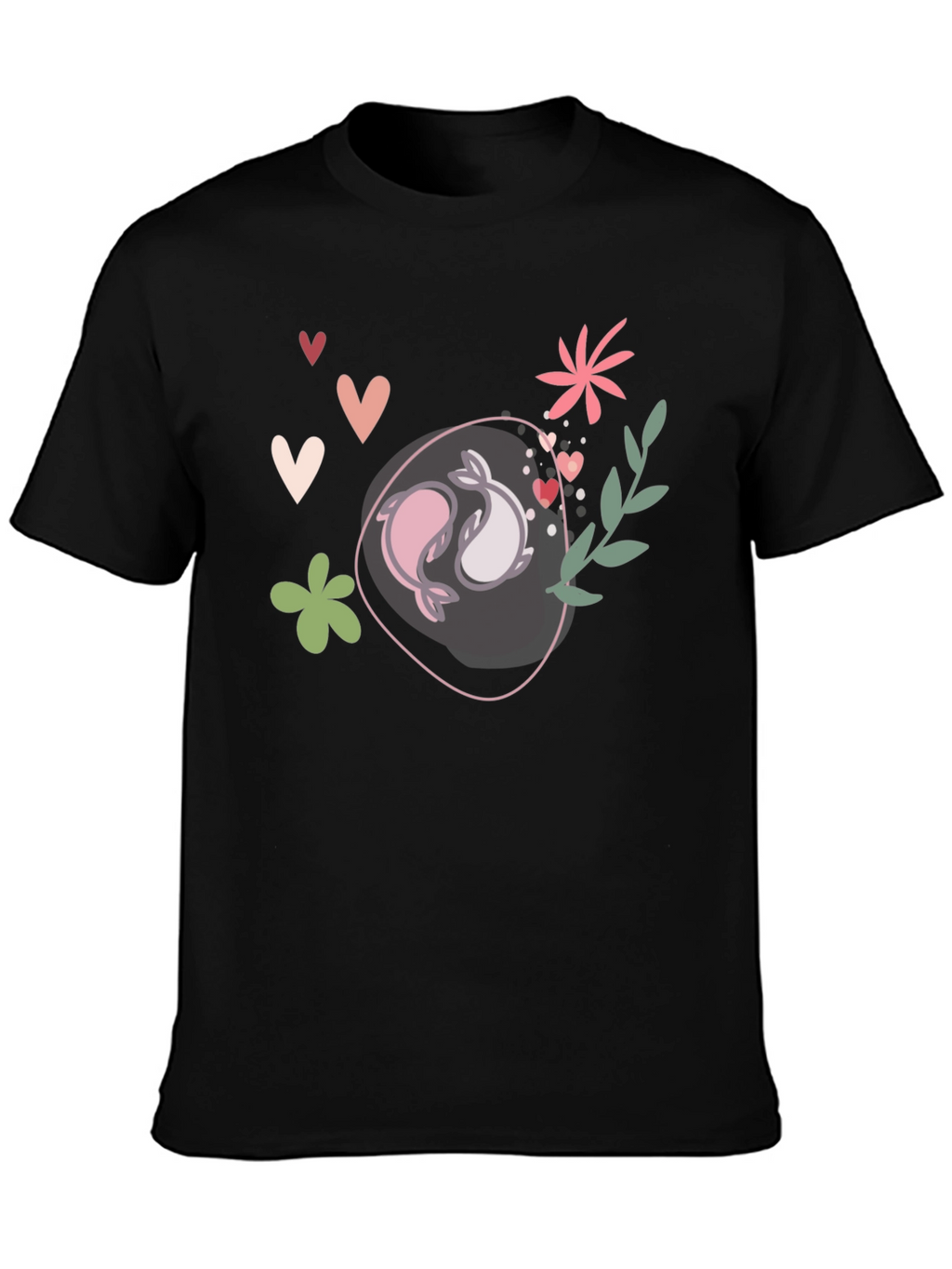 Yin Yang Dolphins Graphic Tee