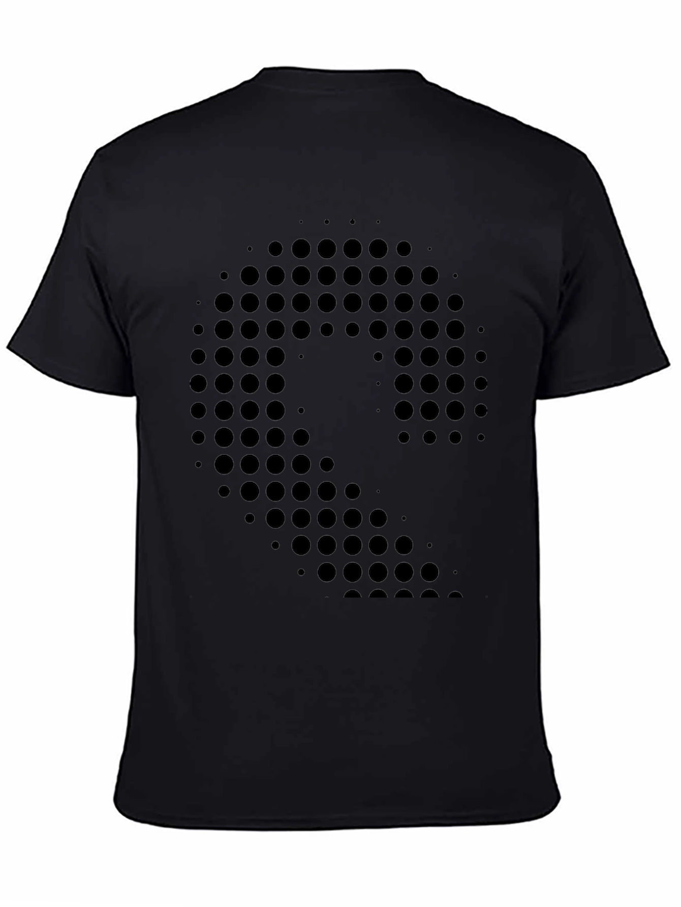 Modern Graphic Print Black T-Shirt