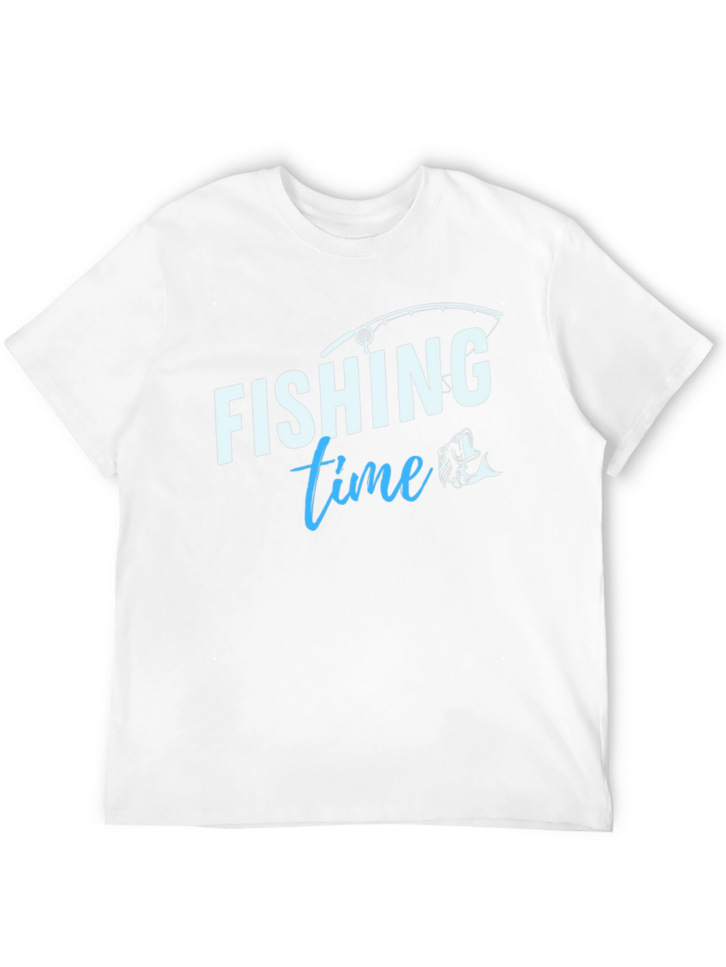 Fishing Time T-Shirt - Black Crew Neck Tee
