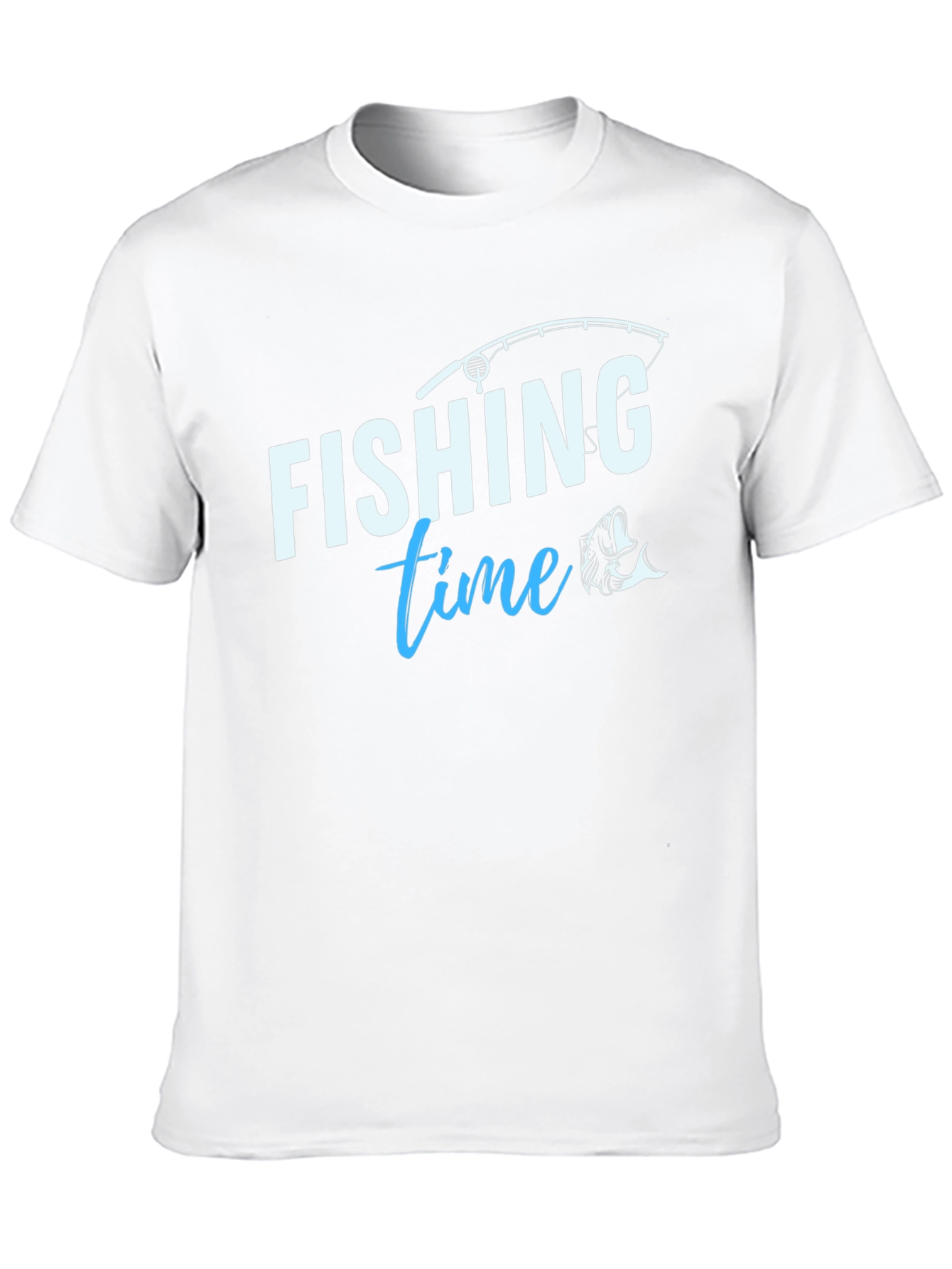 Fishing Time T-Shirt - Black Crew Neck Tee