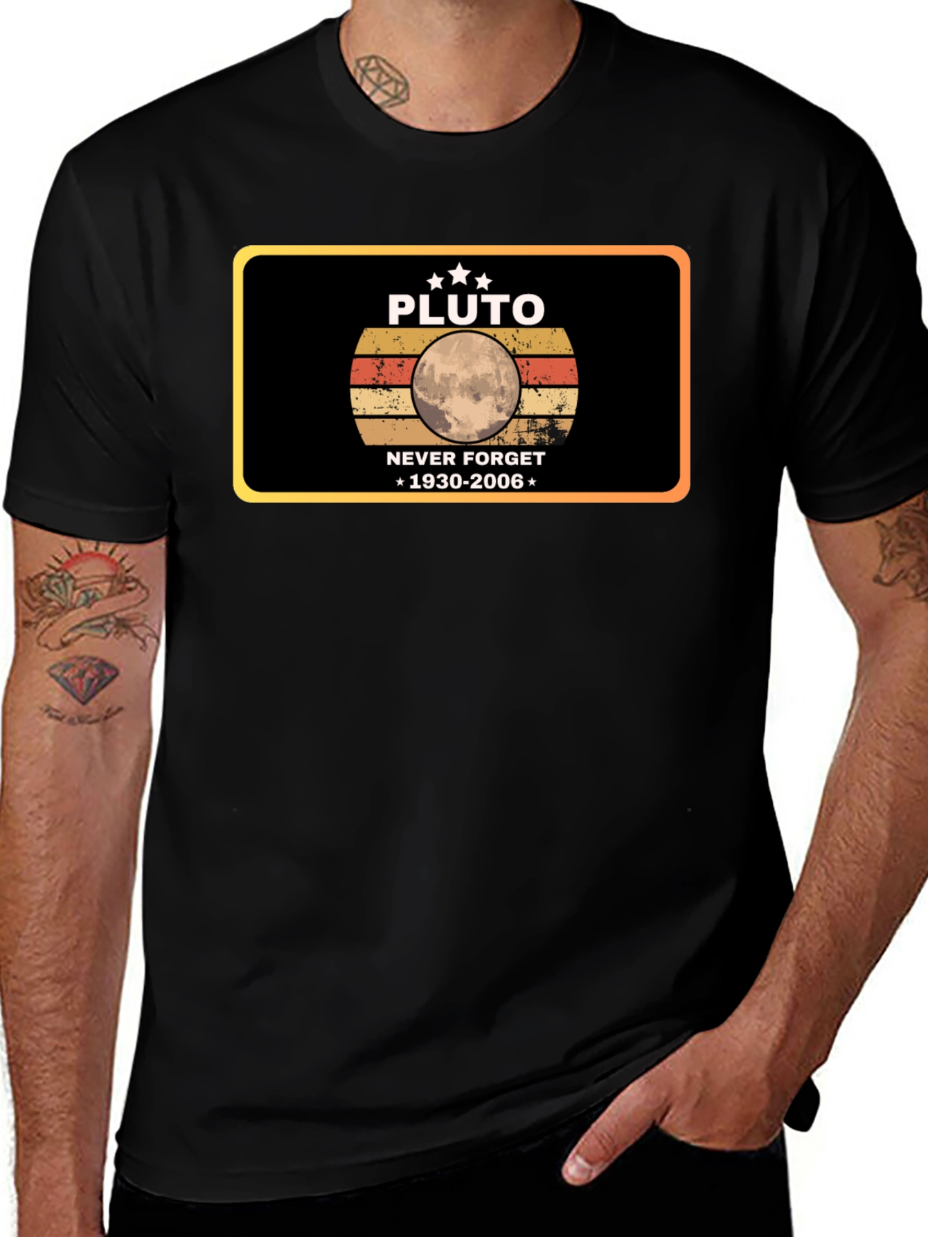 Pluto Never Forget T-Shirt - Retro Design