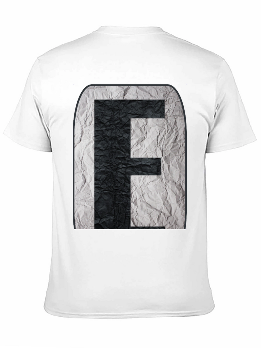 Abstract Initial F Graphic Black Tee