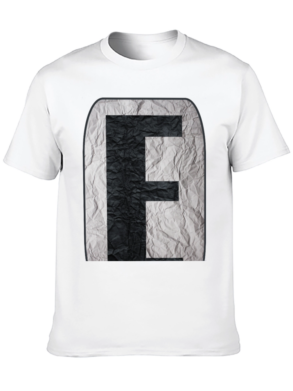 Abstract Initial F Graphic Black Tee