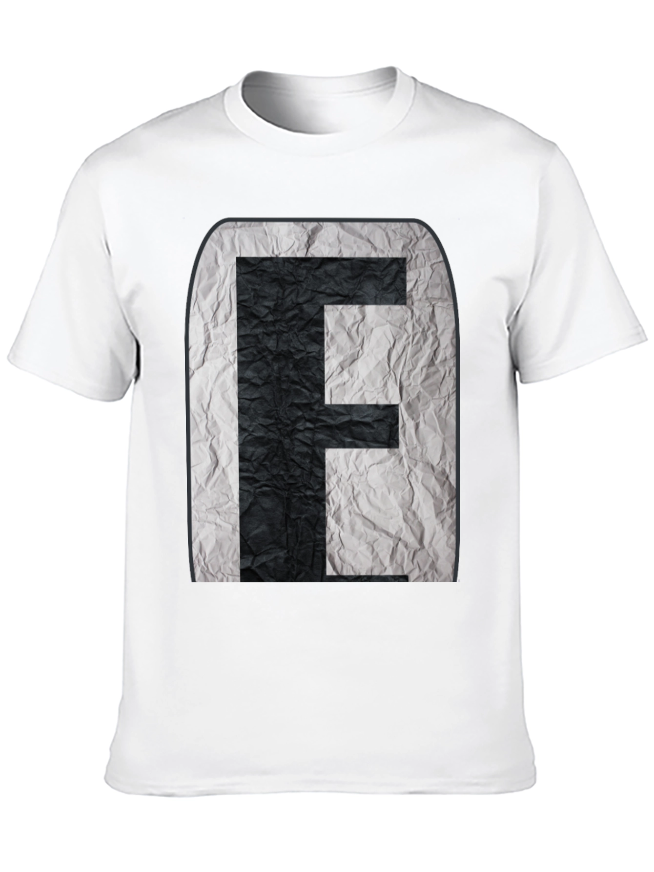 Abstract Initial F Graphic Black Tee
