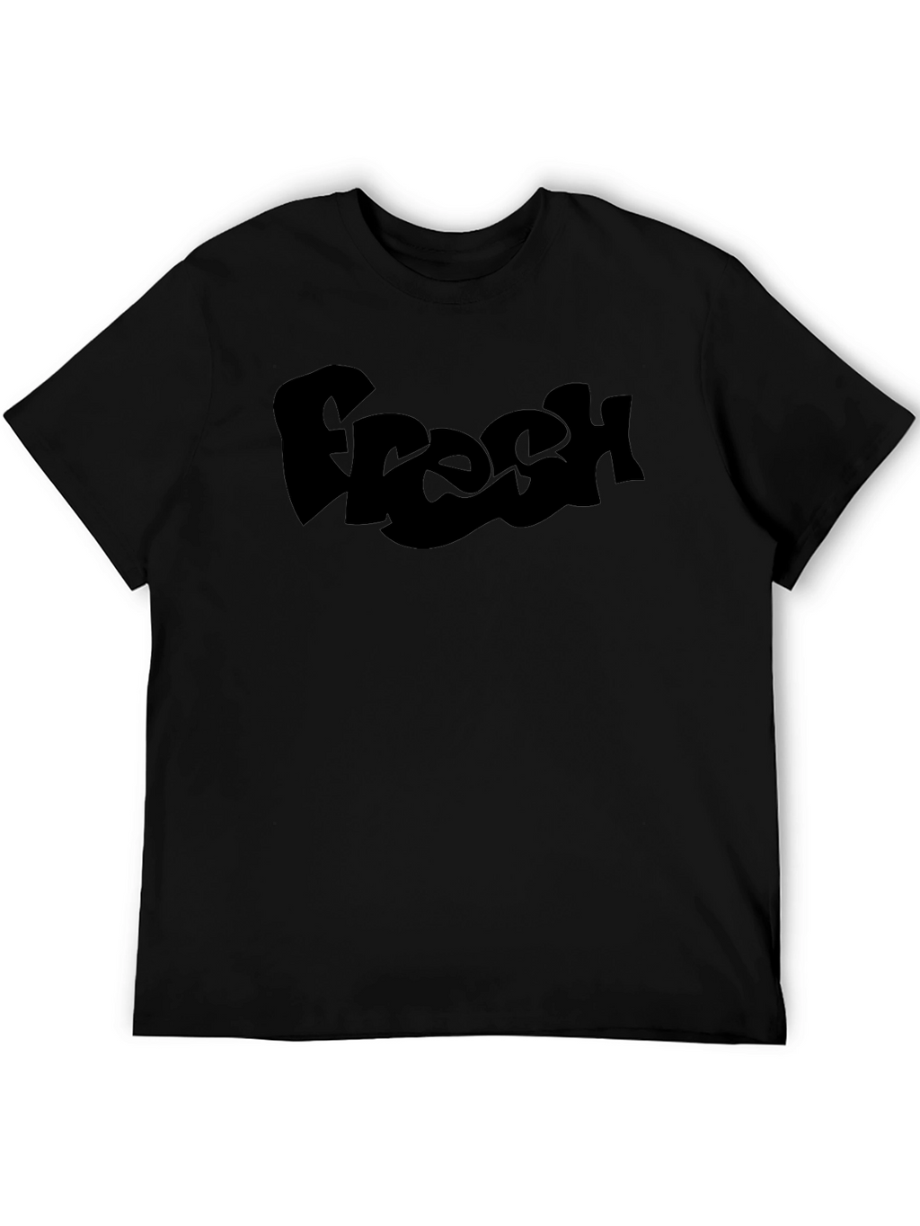 Fresh Graphic Tee - Black Cotton T-Shirt
