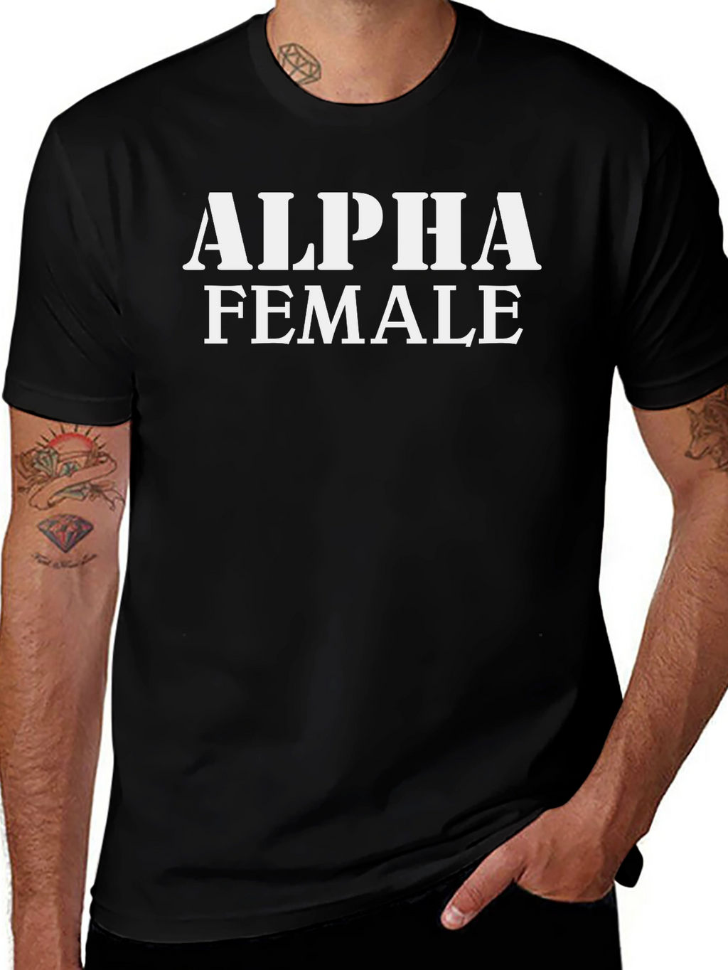 Alpha Female Graphic Tee - Black