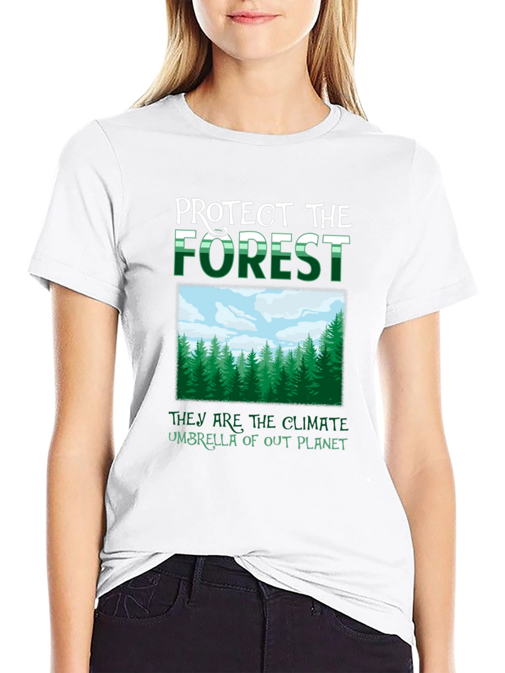 Protect The Forest Climate Umbrella Graphic Tee