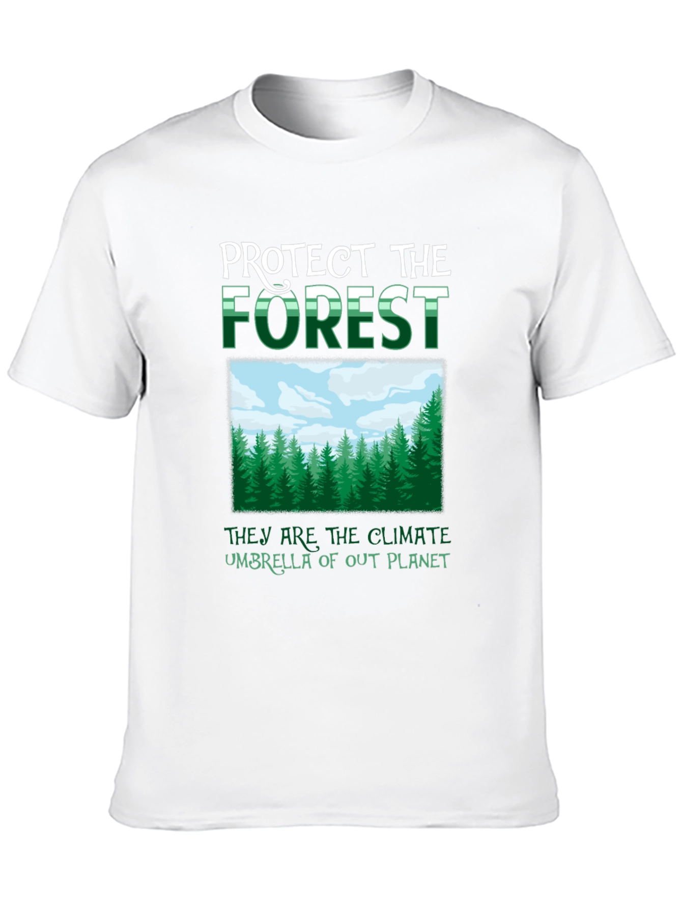 Protect The Forest Climate Umbrella Graphic Tee