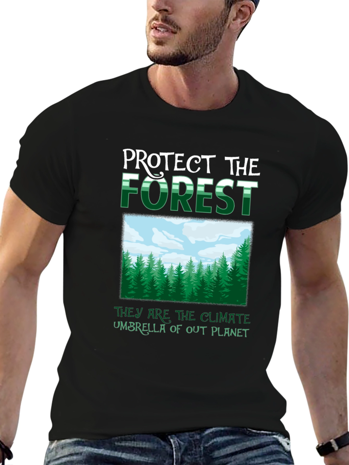 Protect The Forest Climate Umbrella Graphic Tee