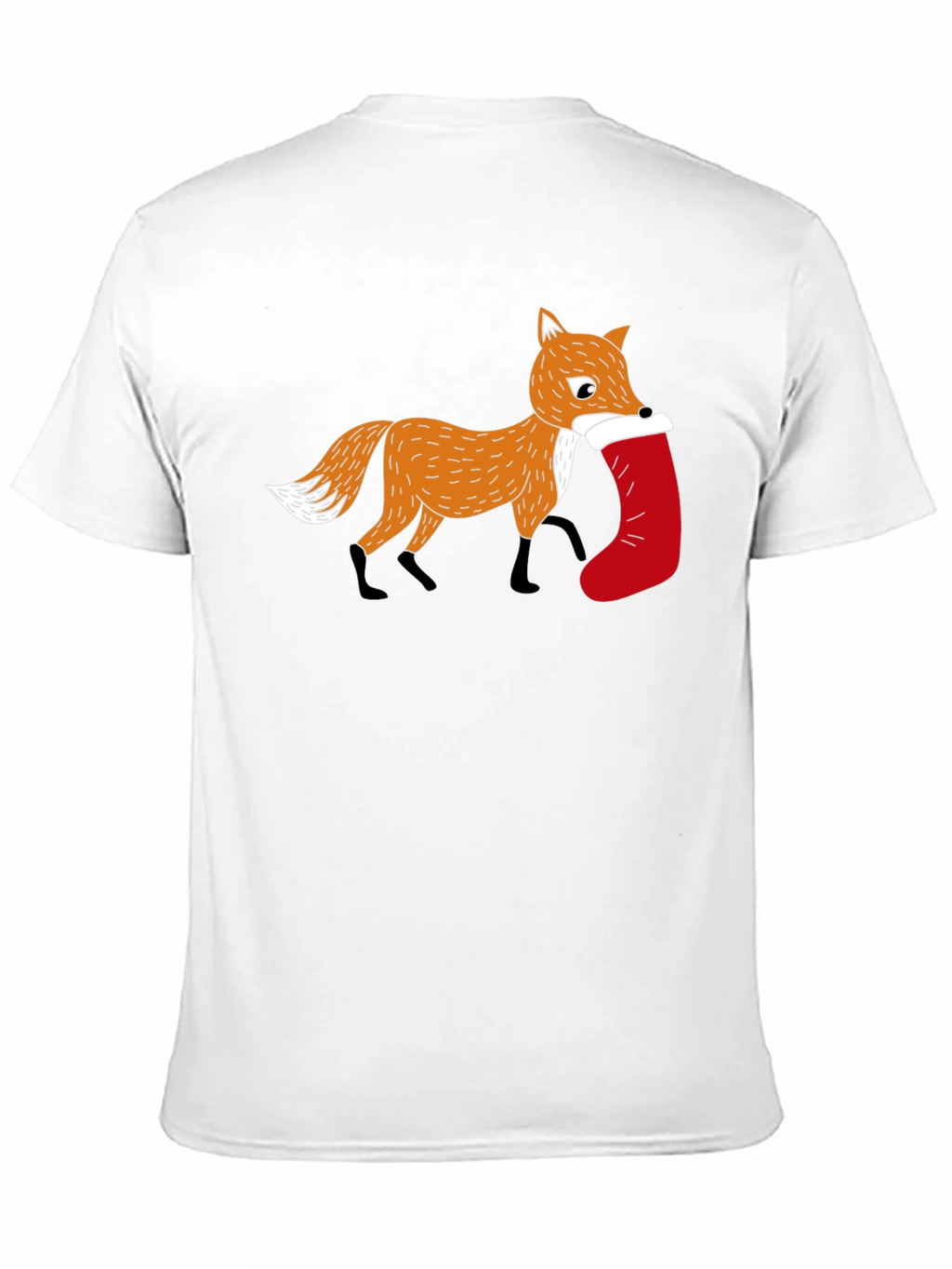 Fox with Stocking Graphic Tee - Holiday Style