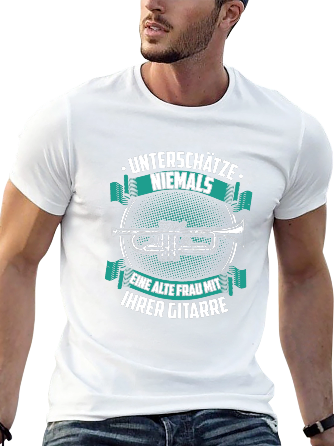 Trumpet Graphic Tee - Unterschatze Niemals