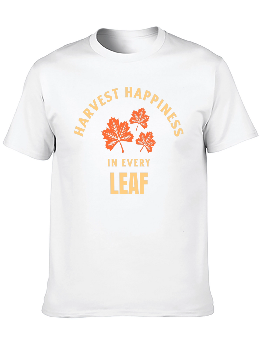 Harvest Happiness T-Shirt - Fall Leaves Design