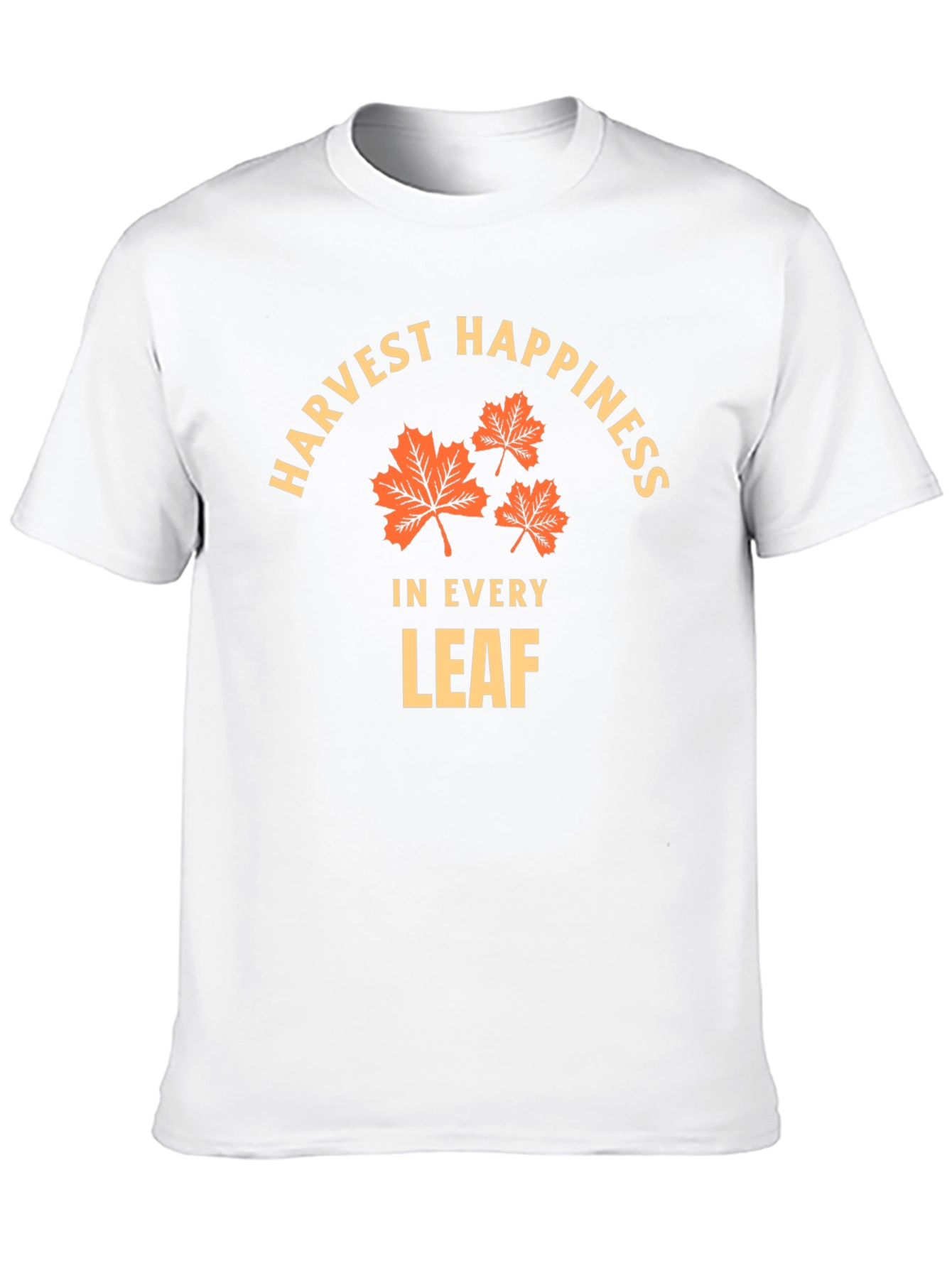 Harvest Happiness T-Shirt - Fall Leaves Design