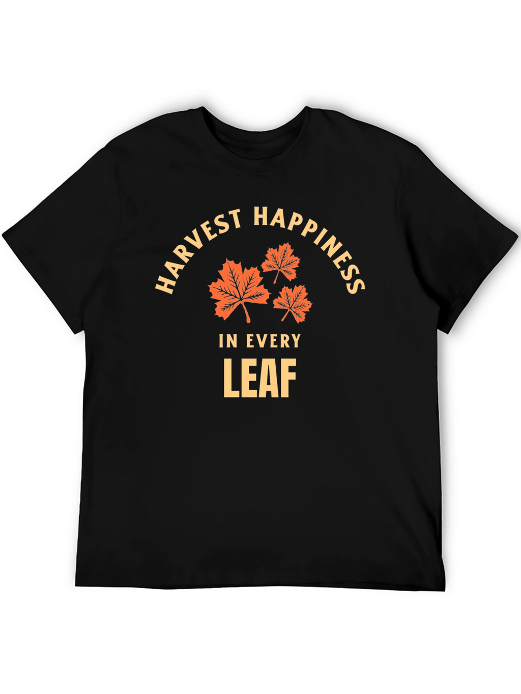 Harvest Happiness T-Shirt - Fall Leaves Design