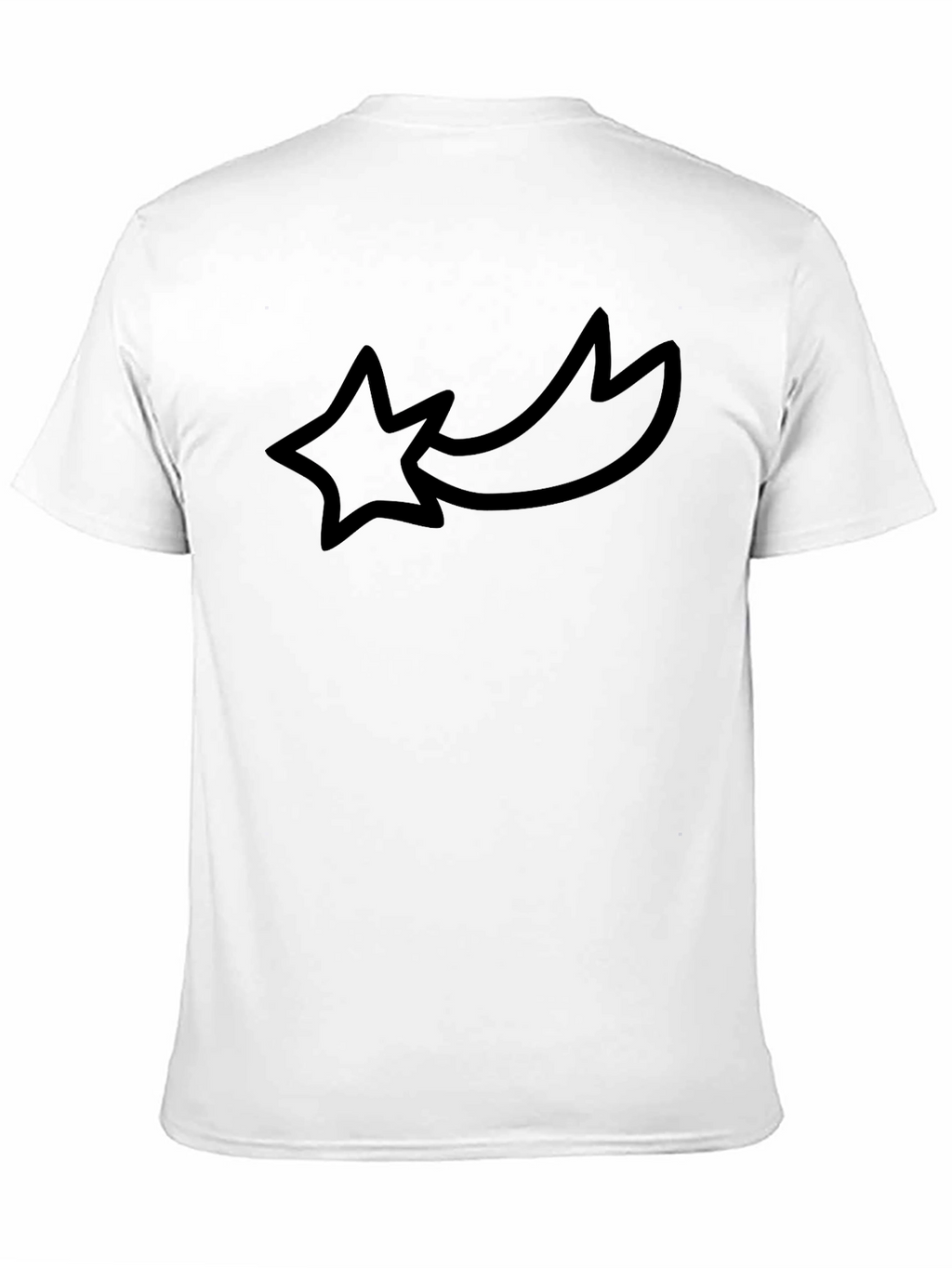 Black Graphic Tee - Shooting Star Design