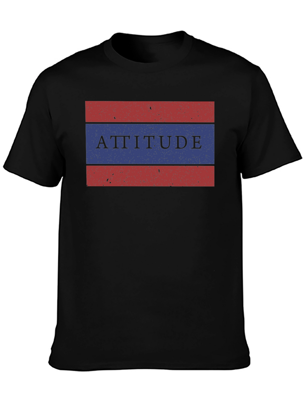 Attitude Graphic Tee - Black Casual T-Shirt