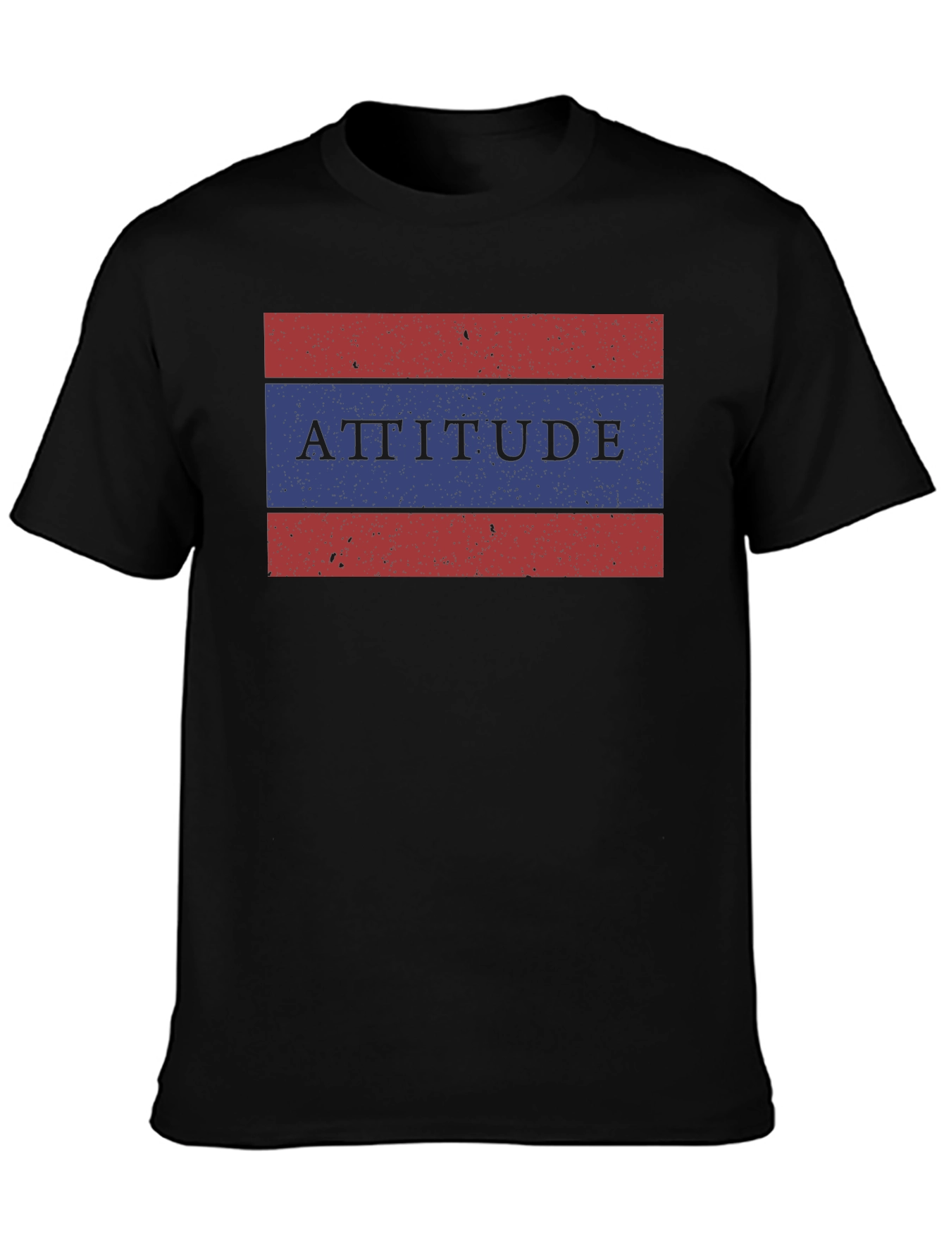 Attitude Graphic Tee - Black Casual T-Shirt