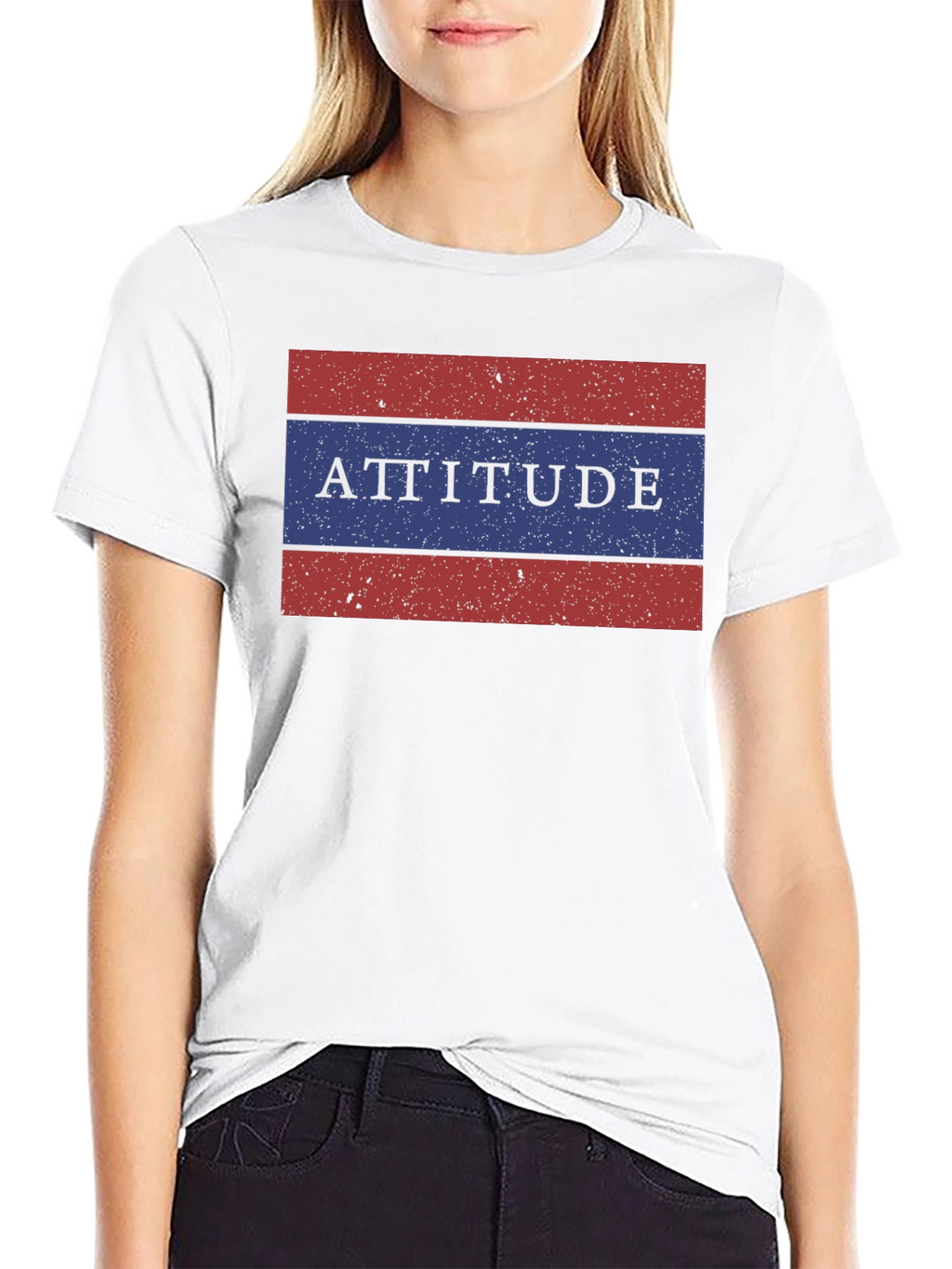 Attitude Graphic Tee - Black Casual T-Shirt