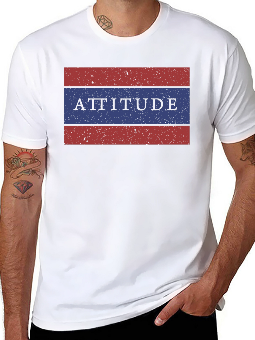Attitude Graphic Tee - Black Casual T-Shirt