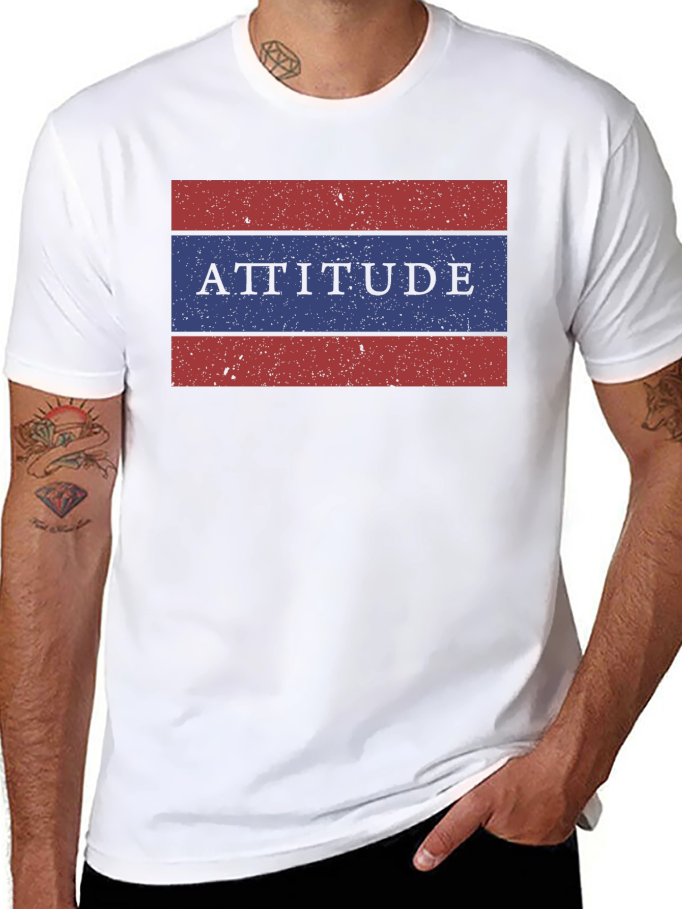 Attitude Graphic Tee - Black Casual T-Shirt