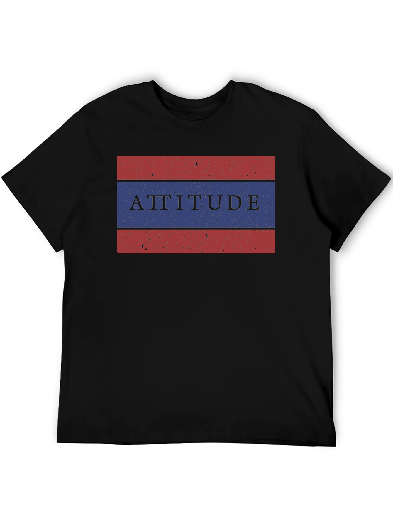Attitude Graphic Tee - Black Casual T-Shirt