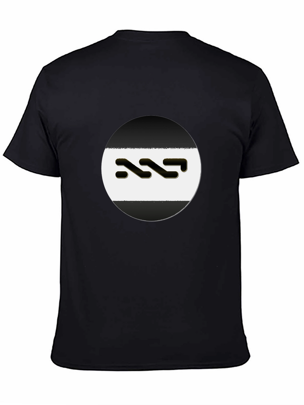 Modern Black T-Shirt with Unique Logo Design