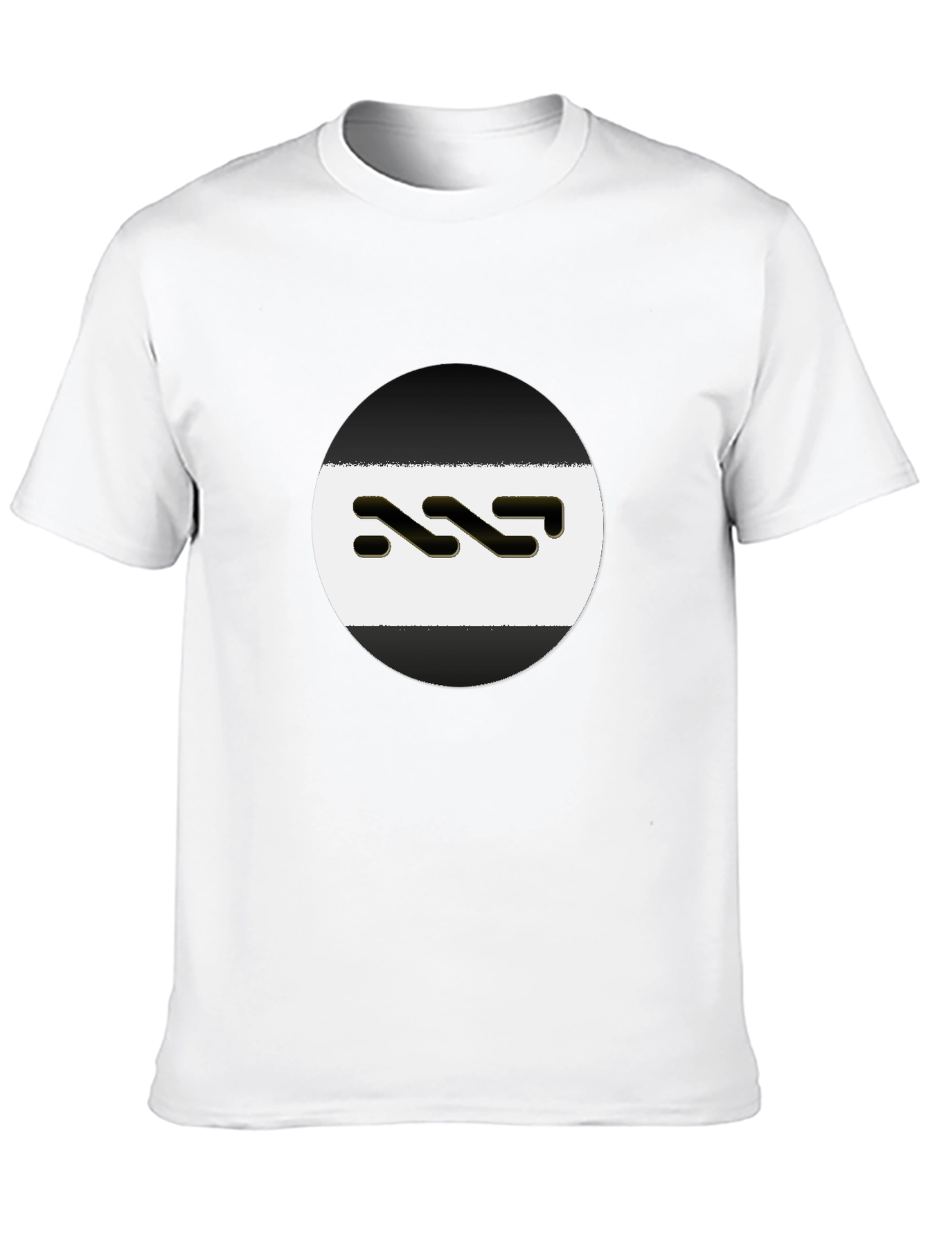 Modern Black T-Shirt with Unique Logo Design