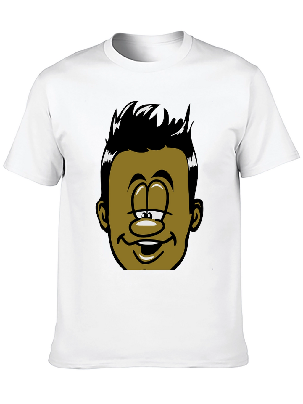 Cartoon Face Black T-Shirt