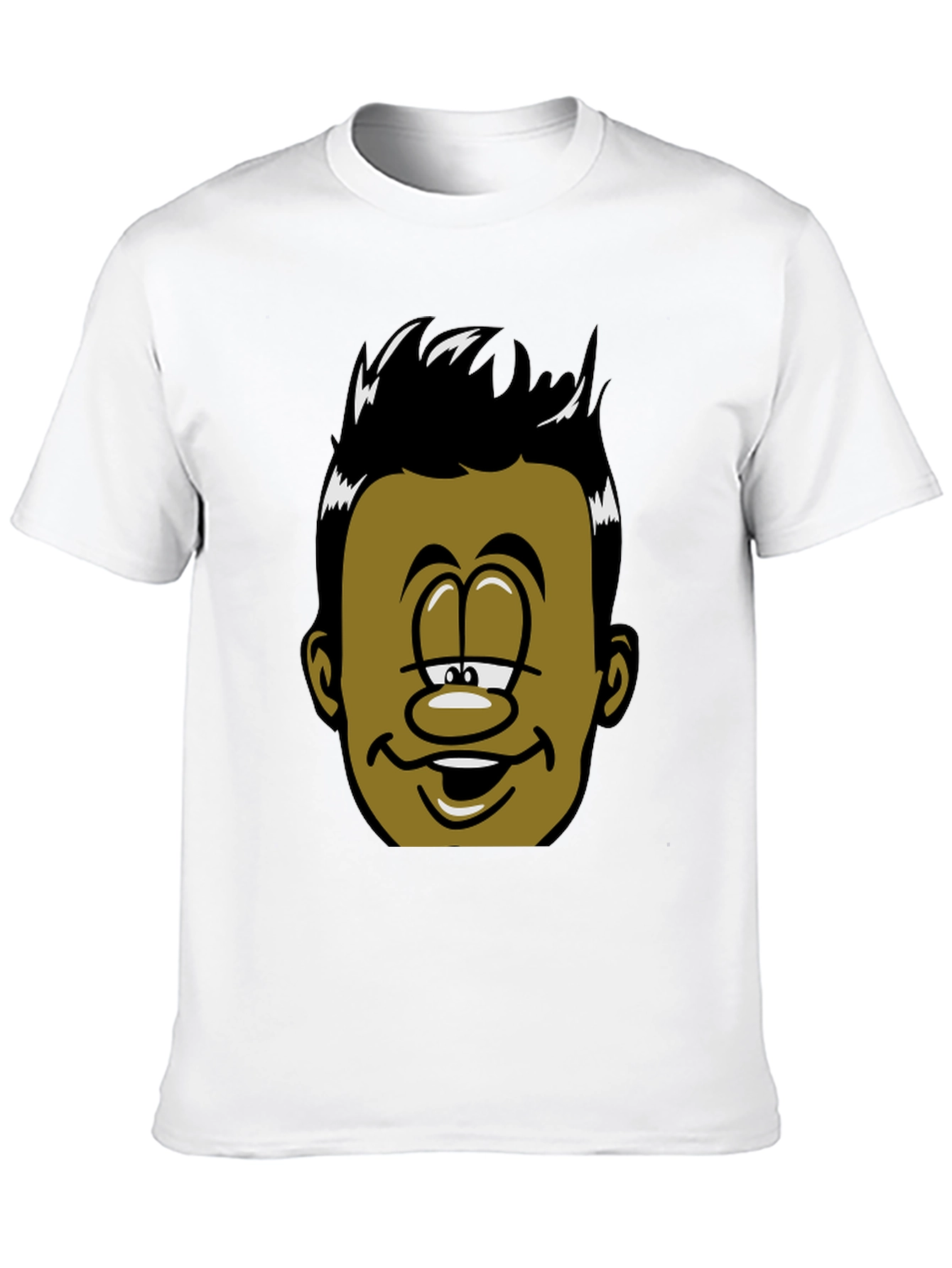 Cartoon Face Black T-Shirt