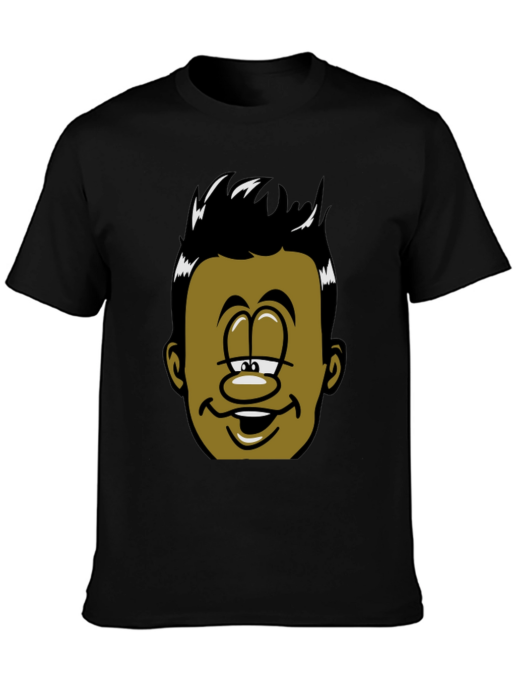 Cartoon Face Black T-Shirt
