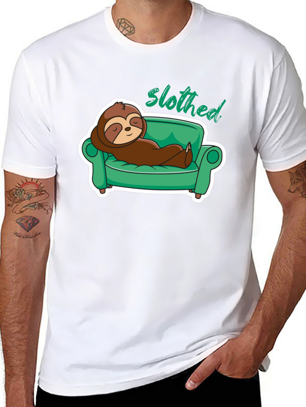 Slothed Relaxing Sloth T-Shirt Funny Graphic Tee