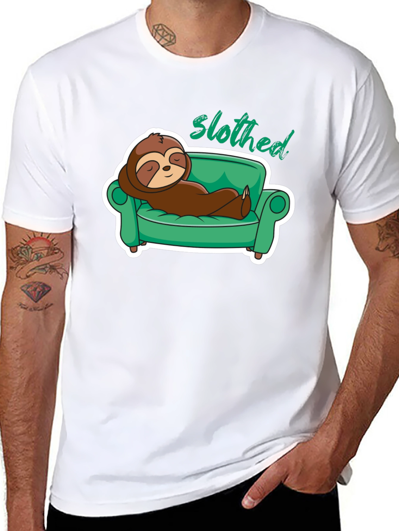 Slothed Relaxing Sloth T-Shirt Funny Graphic Tee