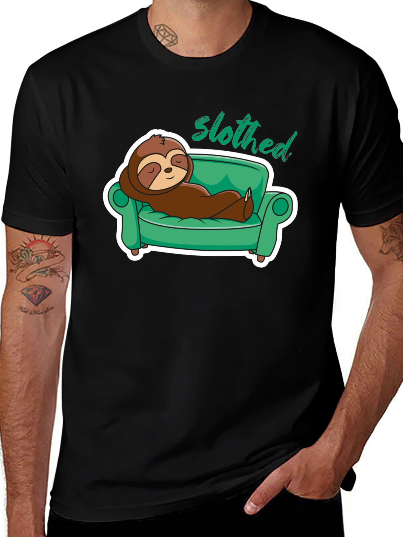 Slothed Relaxing Sloth T-Shirt Funny Graphic Tee