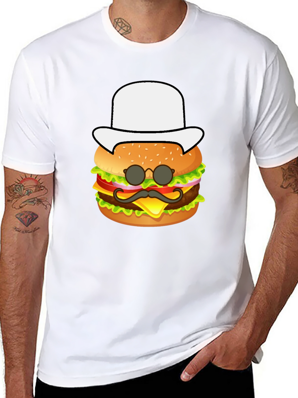 Burger Graphic Tee - Funny Food Shirt