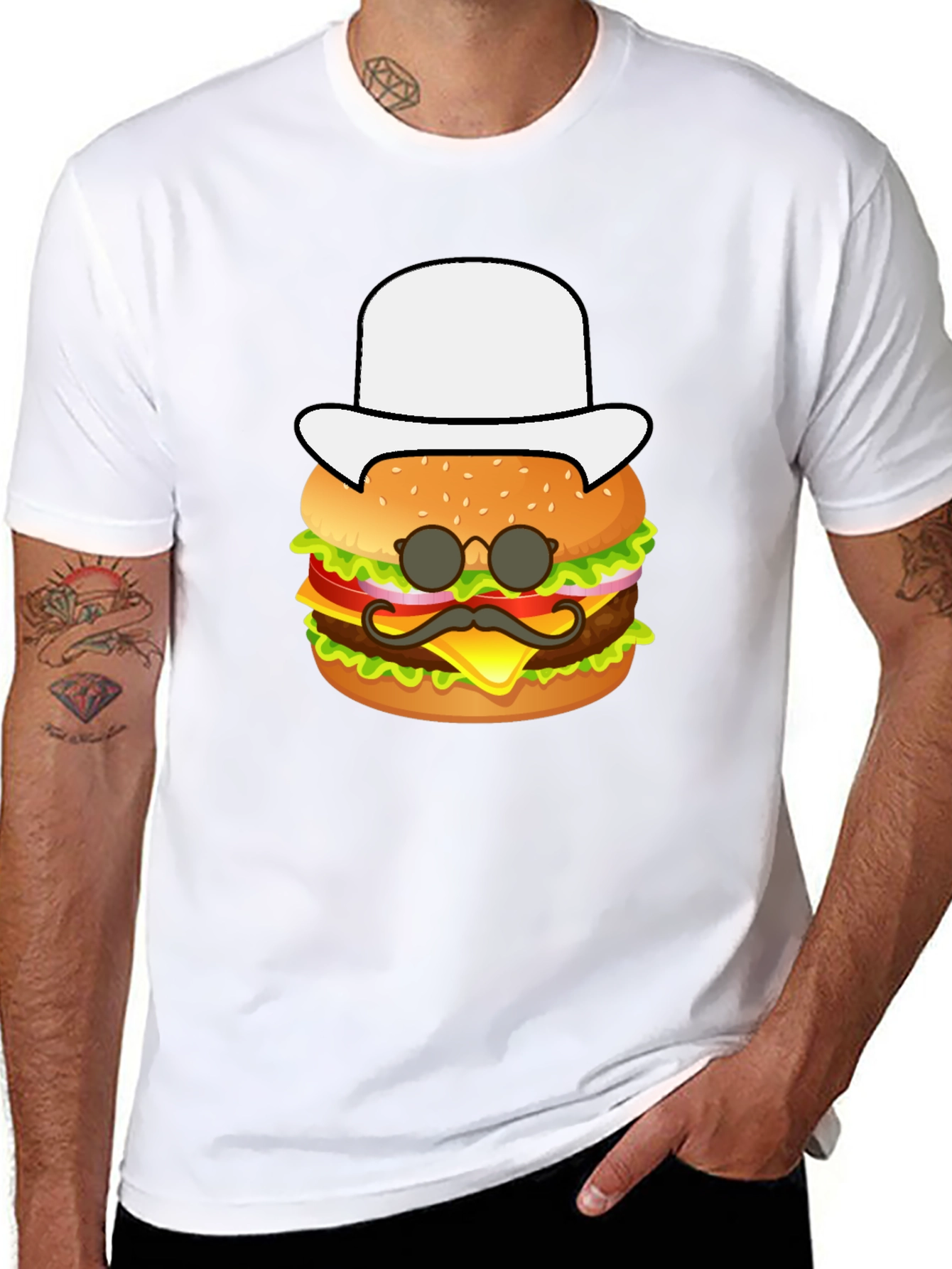 Burger Graphic Tee - Funny Food Shirt