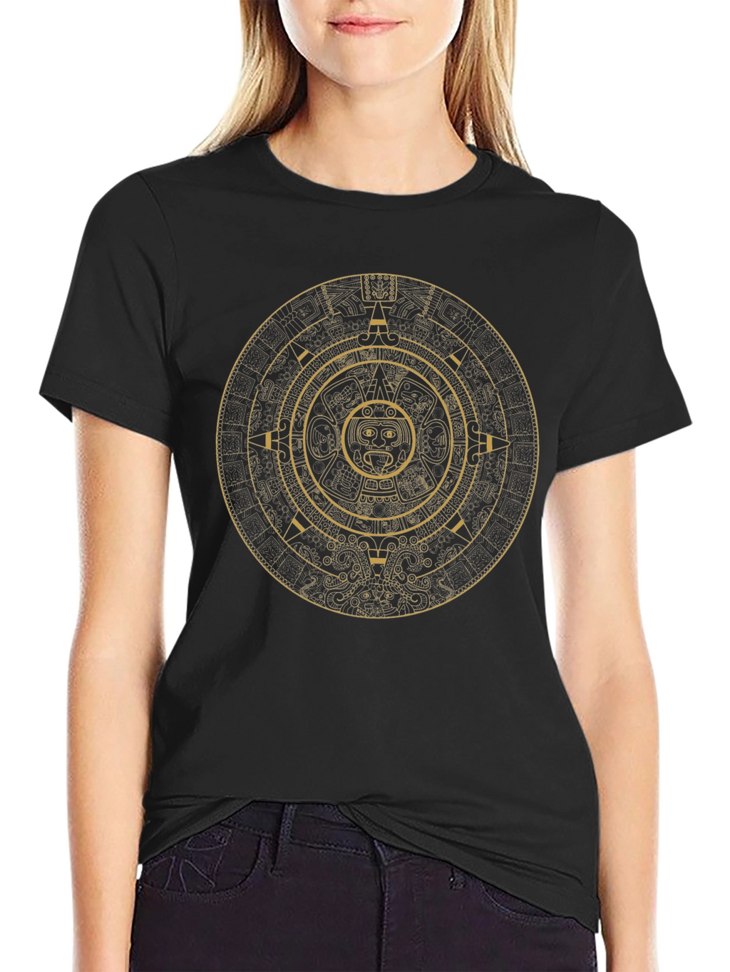Aztec Calendar Graphic T-Shirt