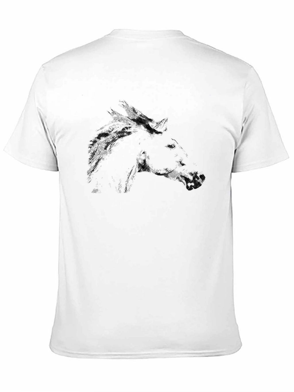 Black Horse Graphic Tee - Stylish Mens T-Shirt