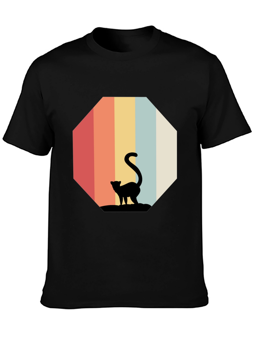 Retro Cat Silhouette T-Shirt