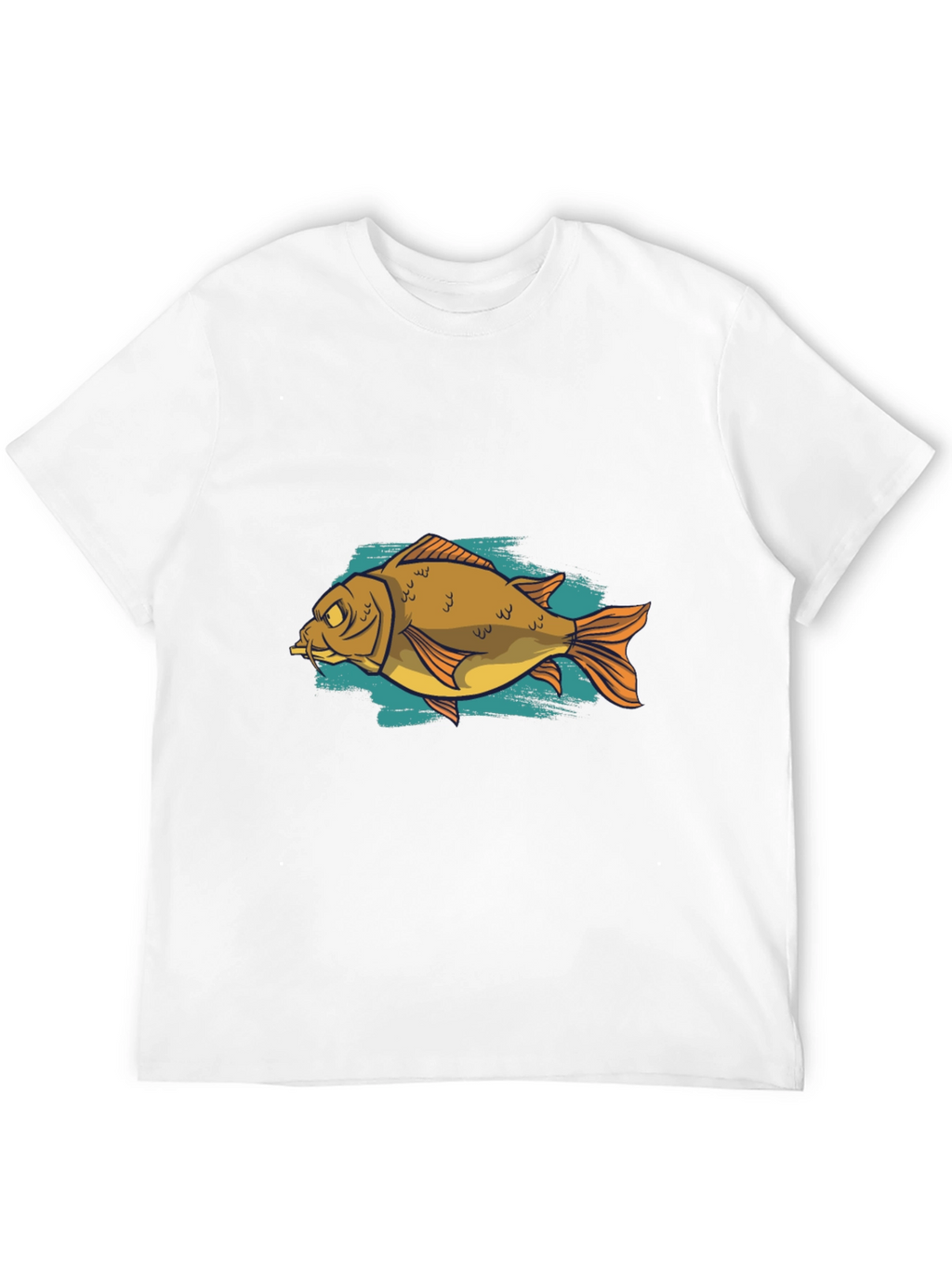 Funny Fish Graphic Black T-Shirt