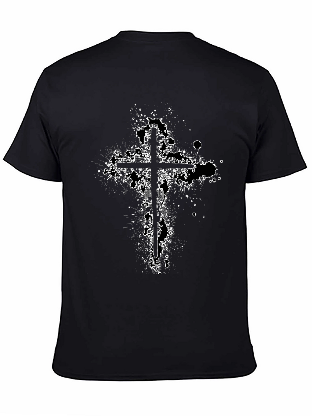 Grunge Cross Graphic T-Shirt